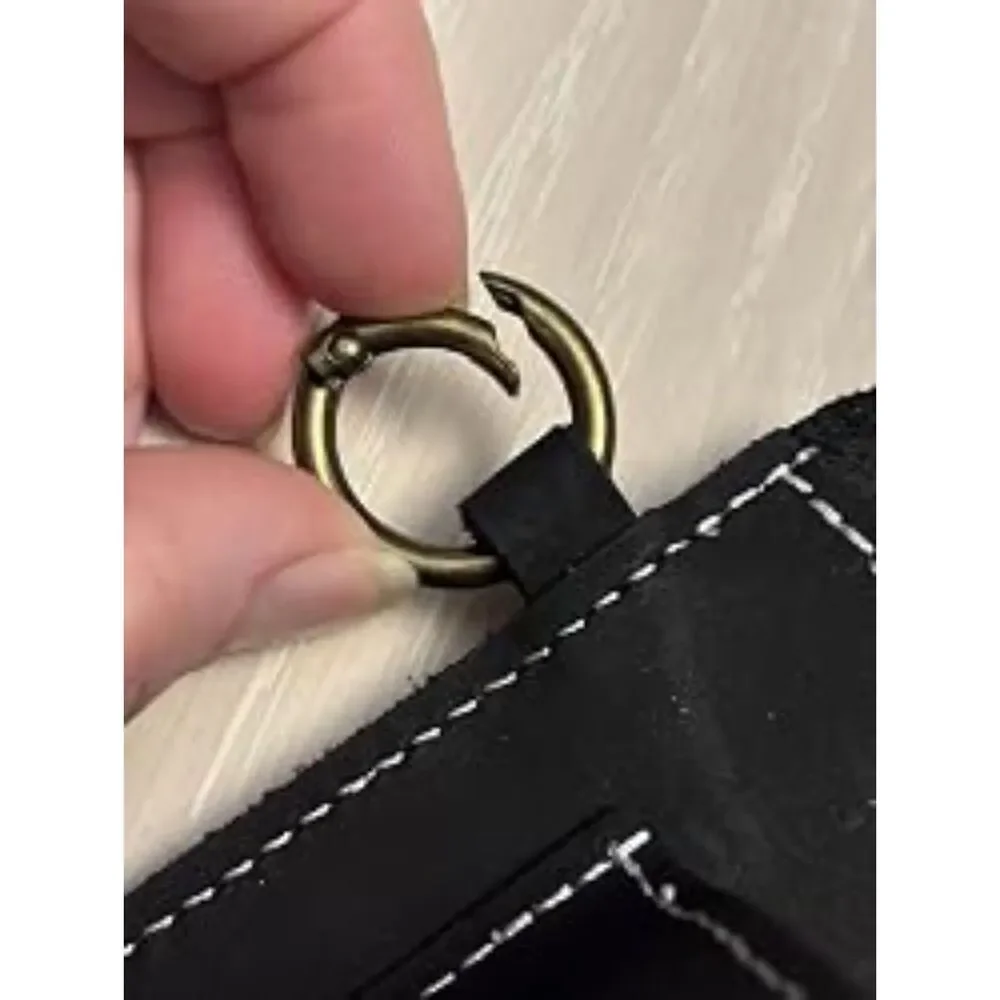 Genuine Leather Phone Belt Holster Case with Clip & Extra Pocket